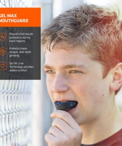 Alternative view of Shock Doctor Gel Max Mouth Guard, Heavy Duty Protection & Custom Fit, Adult & Youth Flavored Blue Raspberry