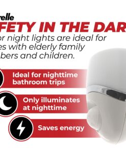 Amerelle Motion Sensor Night Light - LED Plug In Night Light With Sensor That Lights Up When It Auto Detects Motion - Wide 100 Degree Detection Zone - Ideal for Bathroom & Nursery - (73092CC) 1 24 81Y6V05UshL