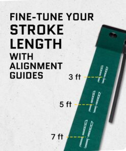 SKLZ ACCELERATOR PRO - Indoor Golf Putting Mat with Auto-Ball Return & Behind-the-Hole Ball Collector - Putter Alignment Guides at 3, 5 & 7 Feet - Rubber-Backed Mat Provides Multi-Surface Stability 22 81Y87 LEVmL 3
