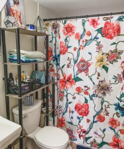 iDesign Cameo Metal Tension, Adjustable Customizable Curtain Rod for Bathtub, Shower Stall, Closet, Doorway, 43"-75", Matte Black Set of 1 43"-75" 25 81Y92I7y1NL