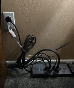 Belkin Power Strip Surge Protector - 12 AC Multiple Outlets & 8 ft Long Flat Plug Heavy Duty Extension Cord for Home, Office, Travel, Computer Desktop, Laptop & Phone Charging Brick (3,940 Joules) 12 Outlet Strip + Cable & Phone protection 42 81YC5FGVaL