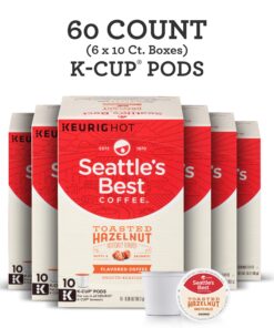Seattle's Best Coffee Toasted Hazelnut Flavored Medium Roast K-Cup Pods | 10 Count (Pack of 6) 10 Count (Pack of 6) 7 81YCpe776mL