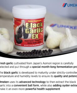 Umeken Black Garlic EX - Fermented Concentrate with Vitamin B, Allicin, Amino Acids, Pack of 2, 6 Month Supply, (6.4oz) (180g) 6.4 Ounce (Pack of 2) 15 81YDGJ33MTL