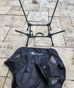 MOON LENCE Camping Chairs, Compact Backpacking Chair Small Folding Chair Lawn Chair with Side Pockets Portable Lightweight for Hiking & Beach & Fishing Black 56 81YEIp9QugL