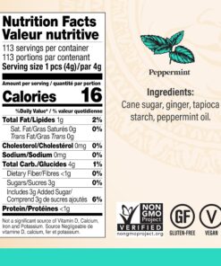 CHIMES PEPPERMINT Ginger Chews (1-Pound 1 LB BAG) Premium Natural Chewy Ginger Candy — 16 OZ Individually Wrapped Ginger Chew Candy 1 Pound (Pack of 1) 14 81YFCN3iC1L