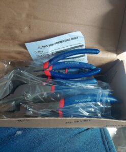 Workpro 7-piece Pliers Set (8-inch Groove Joint Plier, 6-inch Long Nose, 6-inch Slip Joint, 4-1/2 Inch Long Nose, 6-inch Diagonal, 7-inch Linesman, 8-inch Slip Joint) for DIY & Home Use 30 81YHjYyMTTL