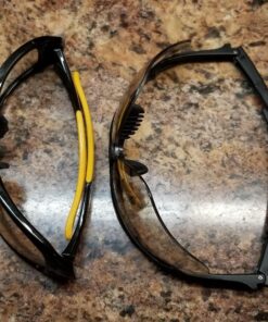 Amazon Basics Anti-Scratch Safety Glasses, UV-Resistant, Indoor/Outdoor Clear Mirror Lens, 3-Count Black & Clear 34 81YIvpxHiLL