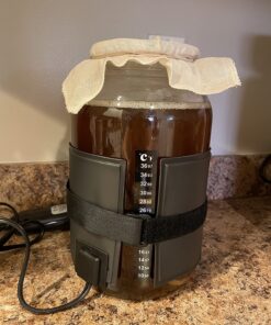 Cornucopia 1 Gallon Glass Kombucha Jar w/Cotton Cloth Cover & Plastic Lid for Storage after Brewing 25 81YJL3THNQL