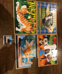 Melissa & Doug Pets 4-in-1 Wooden Jigsaw Puzzles in a Storage Box (48 pcs) - FSC-Certified Materials 45 81YJdIY1AnL