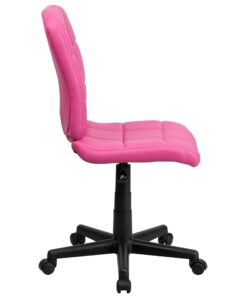 Flash Furniture Clayton Mid-Back Pink Quilted Vinyl Swivel Task Office Chair 29 81YK1oWgWaL
