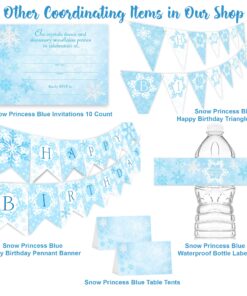 Alternative view of POP parties Snow Princess LARGE Invitations - Blue - 10 Invitations 10 Envelopes