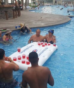 GoPong Original Pool Party Barge Floating Beer Pong Table with Cooler and Cup Holders 20 81YM0VuaHL