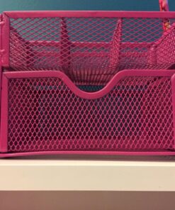 Mesh Desk Organizer Office Supply Caddy Drawer with Pen Holder Collection Pink 20 81YMvkgC3cL