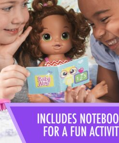 Baby Alive C2695 READY FOR SCHOOL BABY: Brown Hair Baby Doll, School-Themed Dress, Doll Accessories Include Notebook & Brush, Doll For 3-Year-Old Girls and Boys and Up, Multicolor (Amazon Exclusive) 28 81YMy1dPoKL
