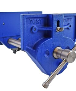 Yost Vises M9WW Rapid Action Woodworking Vise | Quick Release Lever for Quick Adjustments | 9 Inch Jaw Width | Made with Heavy-Duty Cast Iron | Blue Yost M9WW 67 81YNUXqYdGL