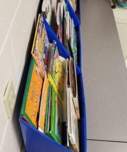 Classroom Keepers Sturdy Cardboard Book Shelf, 3-Tiered, Blue, 17" H x 20" W x 10" D, 1 Unit Mailbox 43 81YNg lRcfL