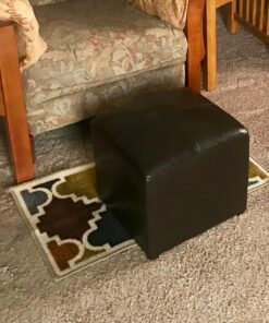 Convenience Concepts 143012 Sheridan Faux Leather Storage Bench with 2 Side Ottomans, Dark Espresso 19 81YNiIvnSxL