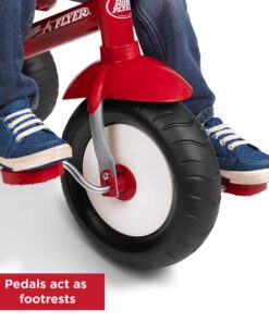 Radio Flyer Deluxe Steer & Stroll Ride-On Trike, Tricycle For Toddlers Age 2-5, Toddler Bike, Red 24 81YNlQ8adL 1