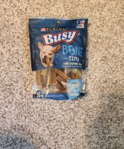 PURINA Busy Made in USA Facilities Toy Breed Dog Bones, Tiny - 30 ct. Pouch 30 Count (Pack of 1) 33 81YNuGNiLcL