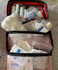 First Aid Kit – 291 Pieces of First Aid Supplies | Hospital Grade Medical Supplies for Emergency and Survival Situations | Ideal for Car, Trucks, Camping, Hiking, Travel, Office, Sports, Pets, Hunting, Home 291 Piece - Bag 55 81YNv5B2BYL