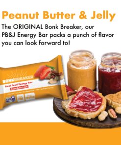 Bonk Breaker Real Food Energy Bar Gluten-Free, 8g Protein, Peanut Butter and Jelly Flavor, 62g Bar (12 Pack) Peanut Butter & Jelly 9 81YO9YeCpvL