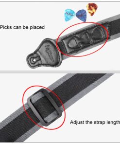 Mr.Power Guitar Strap 36.6in - 65in with 3 Pick Holders Nylon Strap 20 81YOmIbE5NL