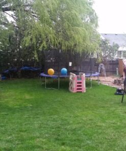 Xino Sports Hopping Ball for Kids - Teens and Adults, Bouncy Balls for Kids, Hopper Ball, Jumping Ball with Handle, 22 Inch Diameter, Kids Outdoor Toys (Blue) Blue 21 81YPMOpHj5L