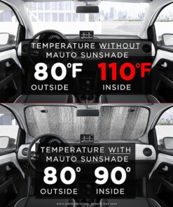 Big Hippo Front Car Sunshade Windshield-Jumbo/Standard Sun Shade Keeps Vehicle Cool-UV Ray Protector Sunshade-Easy to Use Sun Shade-Silver(55.16"X 27.5") Silver 55.16"*27.5" 29 81YPmnbHO0L