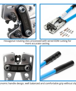 NEIKO 02039A Lug Crimping Plier and Cable Cutter Set, Battery Cable Crimping Tool, 8-0 AWG, 6mm - 50mm, Electrician Wire Crimper Tool 2 Pc Battery Crimper & Cutter Set 39 81YPyatE86L