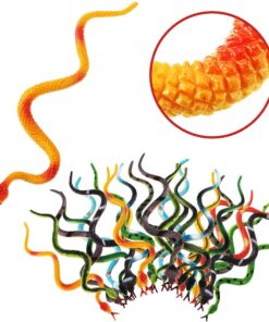 Alternative view of Blulu 24 Pieces Plastic Snakes Realistic Rubber Snakes Halloween Snake Toys 4 Inch Assorted Colorful Mini Fake Snake Toys for Garden Prank Prop Scare Birds Halloween Party Favors