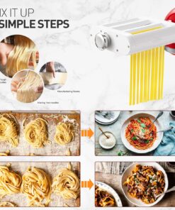 Alternative view of Antree Pasta Maker Attachment 3 in 1 Set for KitchenAid Stand Mixers Included Pasta Sheet Roller, Spaghetti Cutter, Fettuccine Cutter Maker Accessories and Cleaning Brush 3 in 1 Pasta Attachment Set