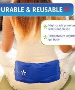 TheraPAQ Reusable Ice Pack - 14x6 Hot/Cold Gel for Shoulder, Knee, Back, Ankle Relief Gel Pack & Flexible Strap 30 81YTIqP C0L
