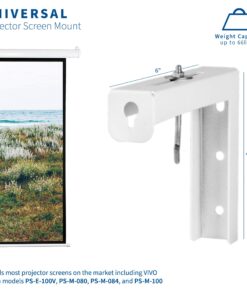 VIVO Wall Hanging 6" Adjustable L-Bracket Mount Plate Hook Kit for Projector Screens (MOUNT-PS01) White 21 81YVrllj29L