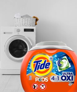 Tide PODS 4 in 1 Ultra Oxi Laundry Detergent Soap PODS, High Efficiency (HE), 61 Count Original Scent 61 Count (Pack of 1) 17 81YXevqsGVL