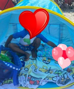 Sunba Youth Baby Beach Tent, Baby Pool Tent, UV Protection Infant Sun Shelters Beach Shade Tent, Pop Up Baby Tent for Beach Blue 22 81YZp0QTnAL