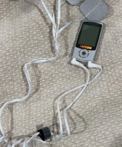 AUVON Rechargeable TENS Unit Muscle Stimulator, 24 Modes 4th Gen TENS Machine with 8pcs 2"x2" Premium Electrode Pads for Pain Relief A-silver 27 81YcDFBGQkL