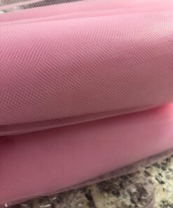 Craft And Party, Light Pink Fabric Tulle Roll 54 Inch by 40 Yards (120 ft) Fabric Tulle Bolt for DIY Tutu Skirt, Wedding and Decoration (Light Pink) 54" x 40 yards 27 81YcHlz7xvL