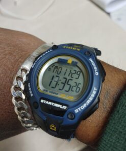 Timex Men's T5K413 Ironman Classic 30 Oversized Black/Blue 29 81YcQM9XlNL