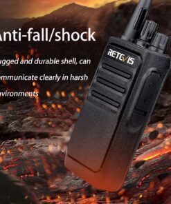 Retevis RT17 Walkie Talkies Long Range, Durable Two Way Radio Rechargeable with USB Charger Base, Portable 2 Way Radios with Earpieces Mic, for Adults School Security Warehouse Construction(6 Pack) 12 81YdPXs33BS