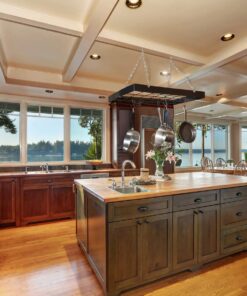 Fox Run Rectangular Hanging Pot Rack with Chains and 6 Hooks, 2 Inch, Black Iron Rectangular With Hooks 25 81YeFwfJVJL