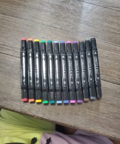 Crafts 4 All Fabric Markers Pens Permanent 12 Pack Dual Tip Minimal Bleed Rich Paint Color Pigment Fine Graffiti Fabric Pens, Child Safe & Non Toxic 12 Pack Black 43 81YeSTn yhL 2