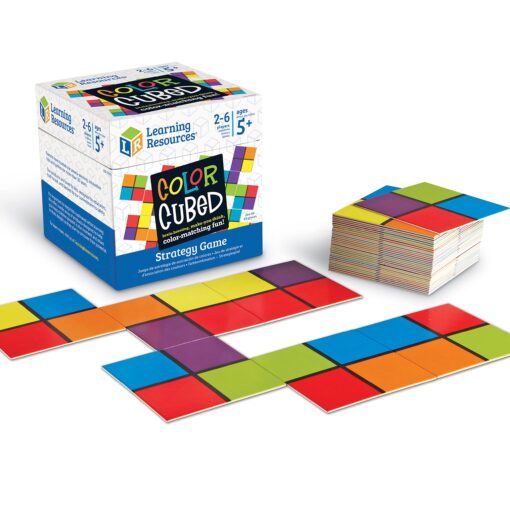 Learning Resources Color Cubed Strategy Game, Brain Boosting Matching 2-6 Players, 40 Pieces, Ages 5+