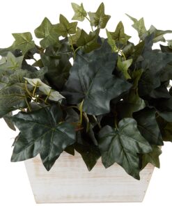 Nearly Natural 6715 14in. Ivy with White Wash Planter Silk Plant 11 81YgWDo3hjS