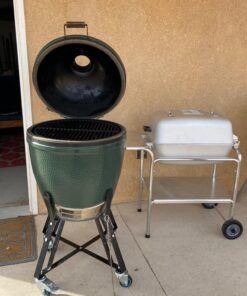 Rolling Cart Rolling Nest for Large Kamado Grills, Big Green Egg Accessories Powder Coated Best Casters 21 81YgWqwfLJL