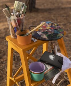 MyArtscape Travel Paint Brush Set, 7 Ultra Short-Handle Brushes with Case Holder - for Watercolor, Gouache and Acrylic - Synthetic Hair - Ideal for Plein Air Painting - Art Supplies 36 81Ygt1xkChL