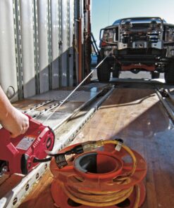 WARN 885005 PullzAll Cordless 24V DC Portable Electric Winch with Steel Cable and 2 Rechargeable Battery Packs: 1/2 Ton (1,000 lb) Pulling Capacity, red 17 81Yh8cXFTXL