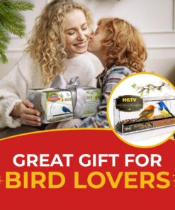 Window Bird Feeder with Strong Suction Cups, Clear Window Bird Feeders for Outside - Transparent Bird House, Balcony Glass Mount, Acrylic Cat, Kids & Elderly Viewing Clear Bird Feeder for Window Perch Large Ranch 31 81YhD75bPtL