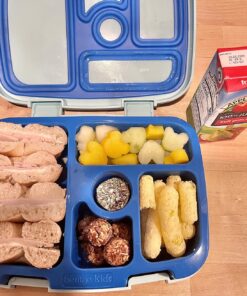 Bentgo® Kids Bento-Style 5-Compartment Lunch Box - Ideal Portion Sizes for Ages 3 to 7 - Leak-Proof, Drop-Proof, Dishwasher Safe, BPA-Free, & Made with Food-Safe Materials (Blue) Blue 41 81YhDY2alIL 1