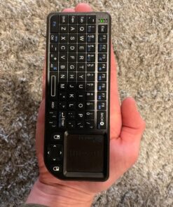 Rii 2.4G Mini Wireless Keyboard with Touchpad Mouse,Lightweight Portable Controller with USB Receiver Remote Control for Windows/ Mac/ Android/ PC/Tablets/ TV/Xbox/ PS3. X1-Black . 48 81Yi8tRMi3L