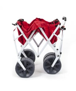 Mac Sports Heavy Duty Collapsible Folding All Terrain Utility Wagon Beach Cart - Red/White 17 81YjPDsCLLL